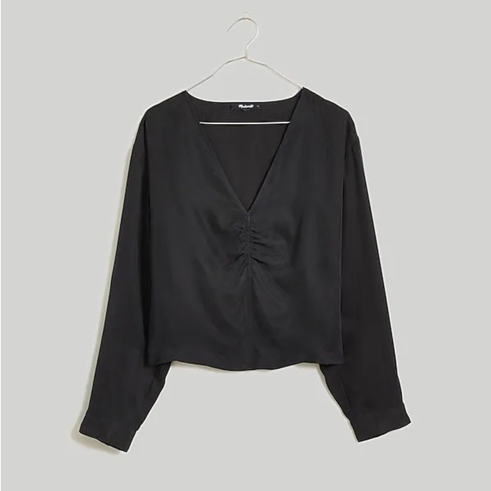 Madewell brushed ruche-front top
